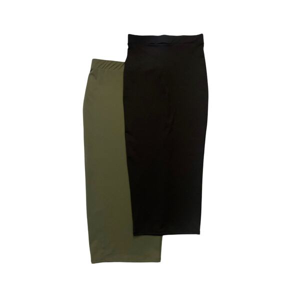 Fashion Nova Dresses & Skirts - NWOT 2x1 Fashion Nova Black and Military Green Stretch Pencil Skirt Size Small